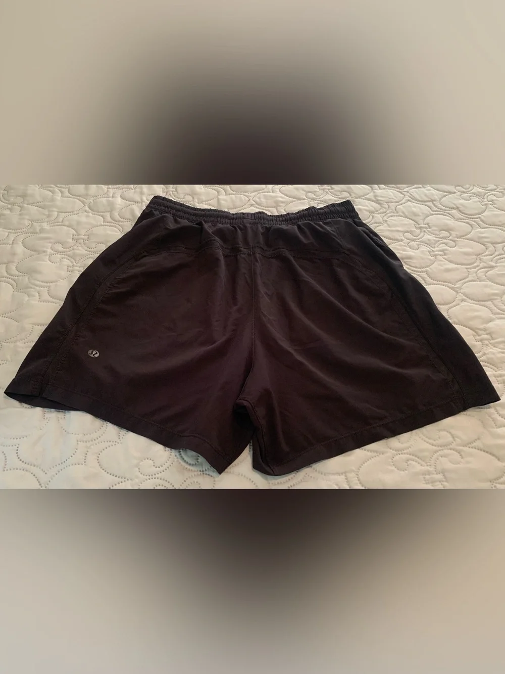 Lululemon Pace Breaker Linerless 5” Shorts Size M Black Elastic Drawstring